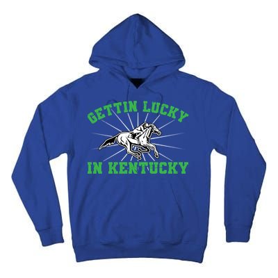 Getting Lucky In Kentucky Horse Racing Vintage Derby Gift Tall Hoodie