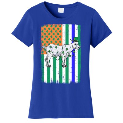 Goat Leprechaun Irish Usa Police Flag Cop St Patricks Day Gift Women's T-Shirt