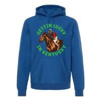 Getting Lucky In Kentucky Horse Racing Vintage Derby Great Gift Premium Hoodie