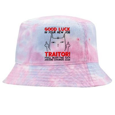 Good Luck In Your New Job TRAITOR! Funny CoWorker Gift Tie-Dyed Bucket Hat