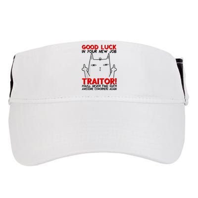 Good Luck In Your New Job TRAITOR! Funny CoWorker Gift Adult Drive Performance Visor