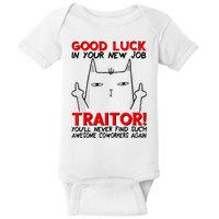 Good Luck In Your New Job TRAITOR! Funny CoWorker Gift Baby Bodysuit