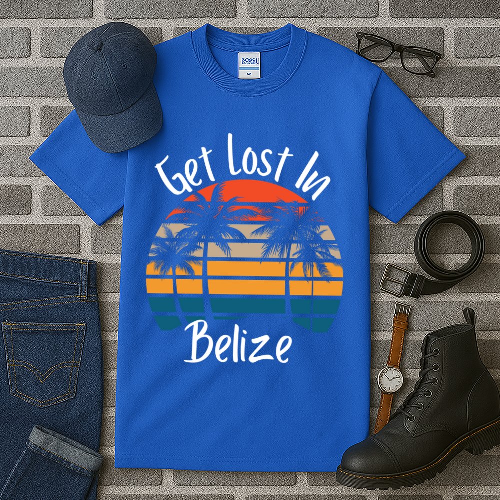 Get Lost In Belize Tropical Vacation Matching Family Trip Cool Gift Tall T-Shirt