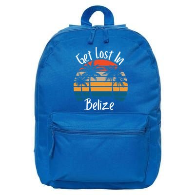 Get Lost In Belize Tropical Vacation Matching Family Trip Cool Gift 16 in Basic Backpack