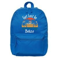 Get Lost In Belize Tropical Vacation Matching Family Trip Cool Gift 16 in Basic Backpack