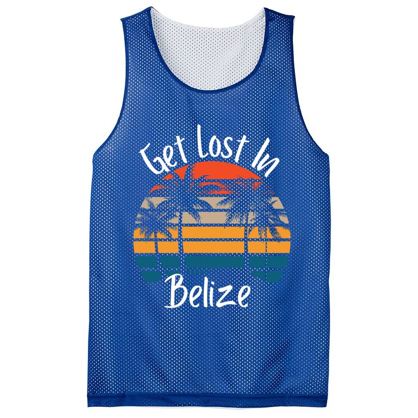 Get Lost In Belize Tropical Vacation Matching Family Trip Cool Gift Mesh Reversible Basketball Jersey Tank