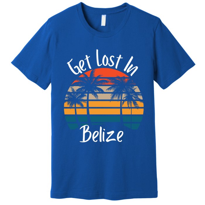 Get Lost In Belize Tropical Vacation Matching Family Trip Cool Gift Premium T-Shirt