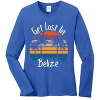 Get Lost In Belize Tropical Vacation Matching Family Trip Cool Gift Ladies Long Sleeve Shirt