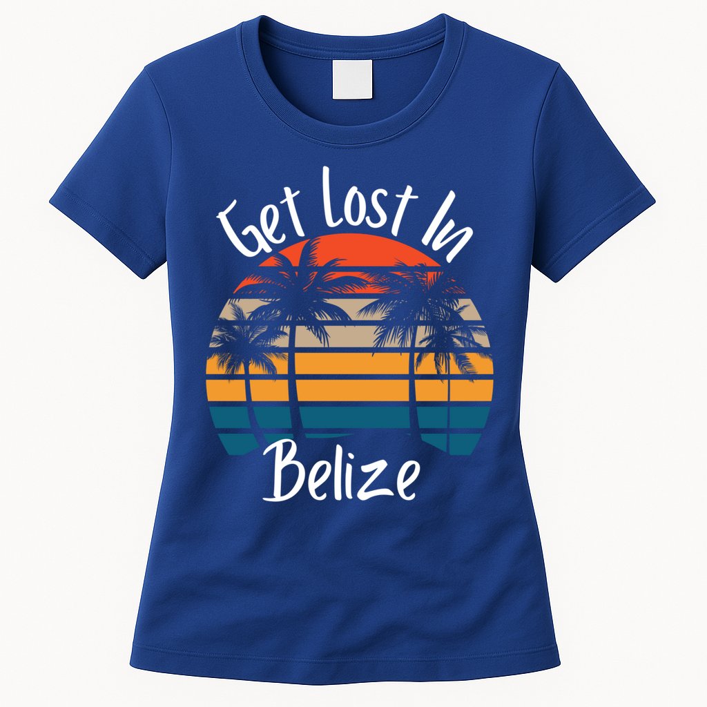 Get Lost In Belize Tropical Vacation Matching Family Trip Cool Gift Womens T-Shirt