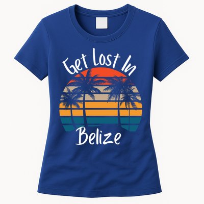 Get Lost In Belize Tropical Vacation Matching Family Trip Cool Gift Women's T-Shirt