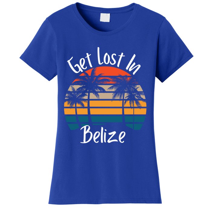 Get Lost In Belize Tropical Vacation Matching Family Trip Cool Gift Women's T-Shirt