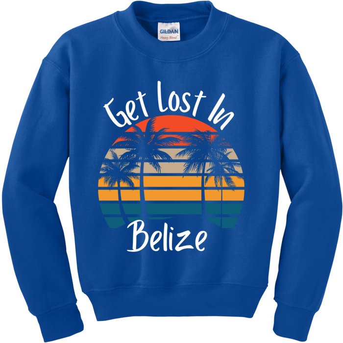 Get Lost In Belize Tropical Vacation Matching Family Trip Cool Gift Kids Sweatshirt