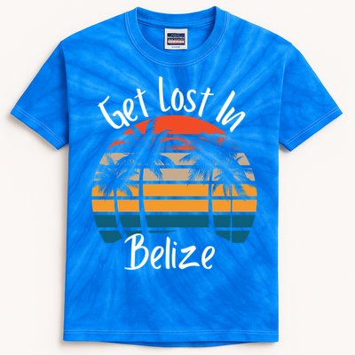 Get Lost In Belize Tropical Vacation Matching Family Trip Cool Gift Kids Tie-Dye T-Shirt