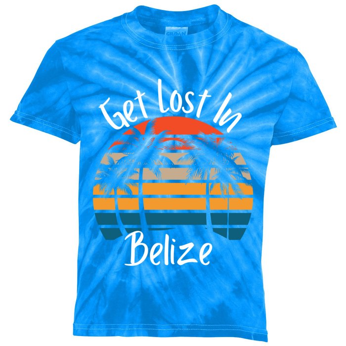 Get Lost In Belize Tropical Vacation Matching Family Trip Cool Gift Kids Tie-Dye T-Shirt