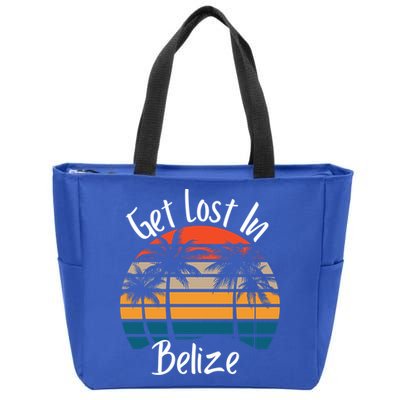 Get Lost In Belize Tropical Vacation Matching Family Trip Cool Gift Zip Tote Bag