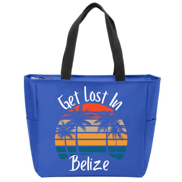 Get Lost In Belize Tropical Vacation Matching Family Trip Cool Gift Zip Tote Bag