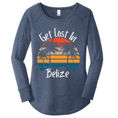 Get Lost In Belize Tropical Vacation Matching Family Trip Cool Gift Women's Perfect Tri Tunic Long Sleeve Shirt