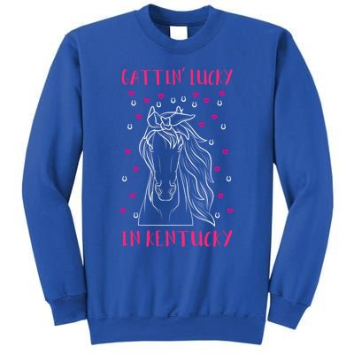 Gattin’ Lucky In Kentucky Horse Owner Lover Jockey Cute Gift Sweatshirt