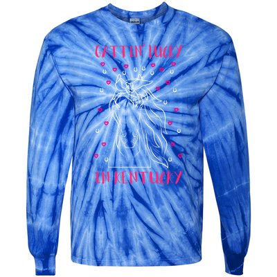 Gattin’ Lucky In Kentucky Horse Owner Lover Jockey Cute Gift Tie-Dye Long Sleeve Shirt