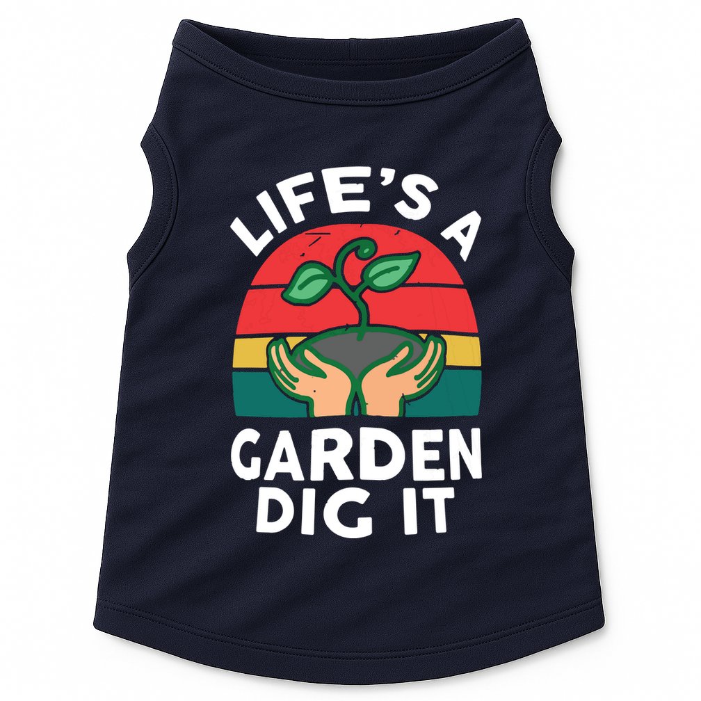 Gardenshirt Life Is Garden Dig It Women Funny Gardening Doggie Tank