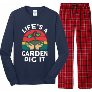 Gardenshirt Life Is Garden Dig It Women Funny Gardening Long Sleeve Pajama Set