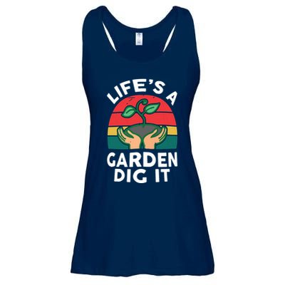 Gardenshirt Life Is Garden Dig It Women Funny Gardening Ladies Essential Flowy Tank