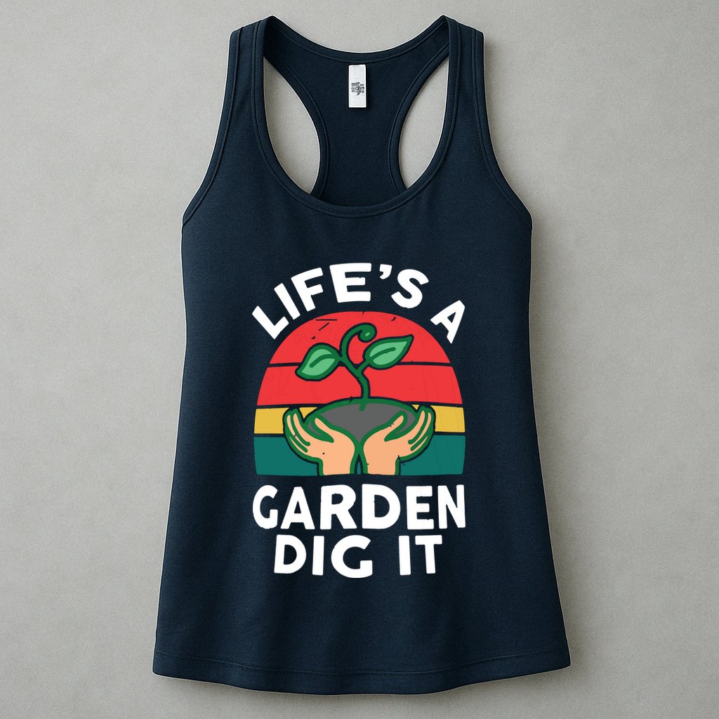 Gardenshirt Life Is Garden Dig It Women Funny Gardening Womens Tank Top