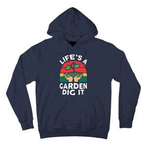 Gardenshirt Life Is Garden Dig It Women Funny Gardening Tall Hoodie