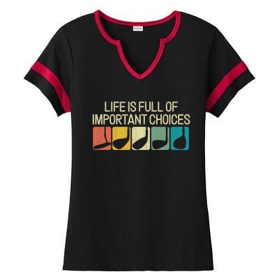 Golf Life Is Full Of Important Choices Ladies Halftime Notch Neck Tee