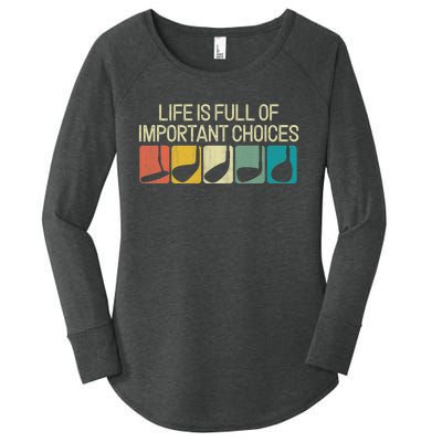 Golf Life Is Full Of Important Choices Women's Perfect Tri Tunic Long Sleeve Shirt