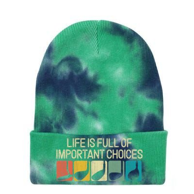 Golf Life Is Full Of Important Choices Tie Dye 12in Knit Beanie