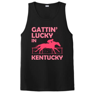 Gattin’ Lucky In Kentucky I Cute Pride Horse Derby Day Gift PosiCharge Competitor Tank