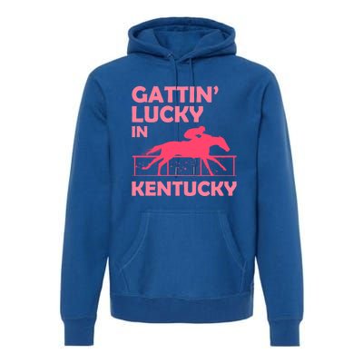 Gattin’ Lucky In Kentucky I Cute Pride Horse Derby Day Gift Premium Hoodie