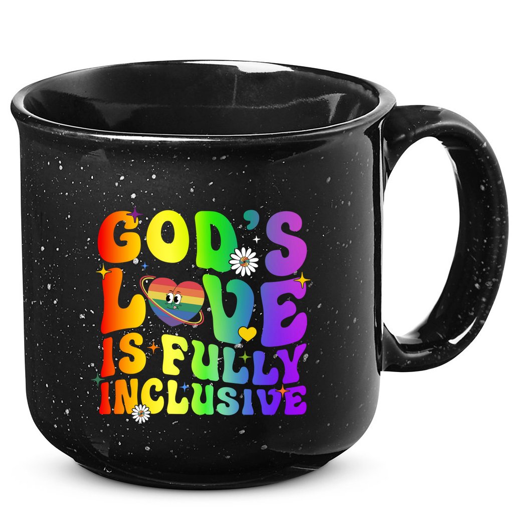 GodS Love Is Fully Inclusive Christian Jesus Lgbt Pride Meaningful Gift 15oz Campfire Ceramic Mug