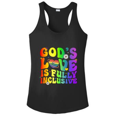 GodS Love Is Fully Inclusive Christian Jesus Lgbt Pride Meaningful Gift Ladies PosiCharge Competitor Racerback Tank