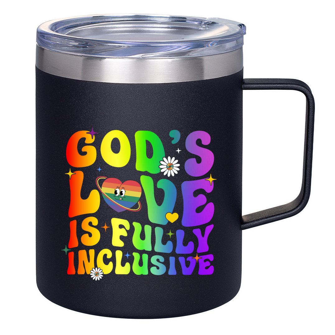 GodS Love Is Fully Inclusive Christian Jesus Lgbt Pride Meaningful Gift 12oz Stainless Steel Coffee Mug