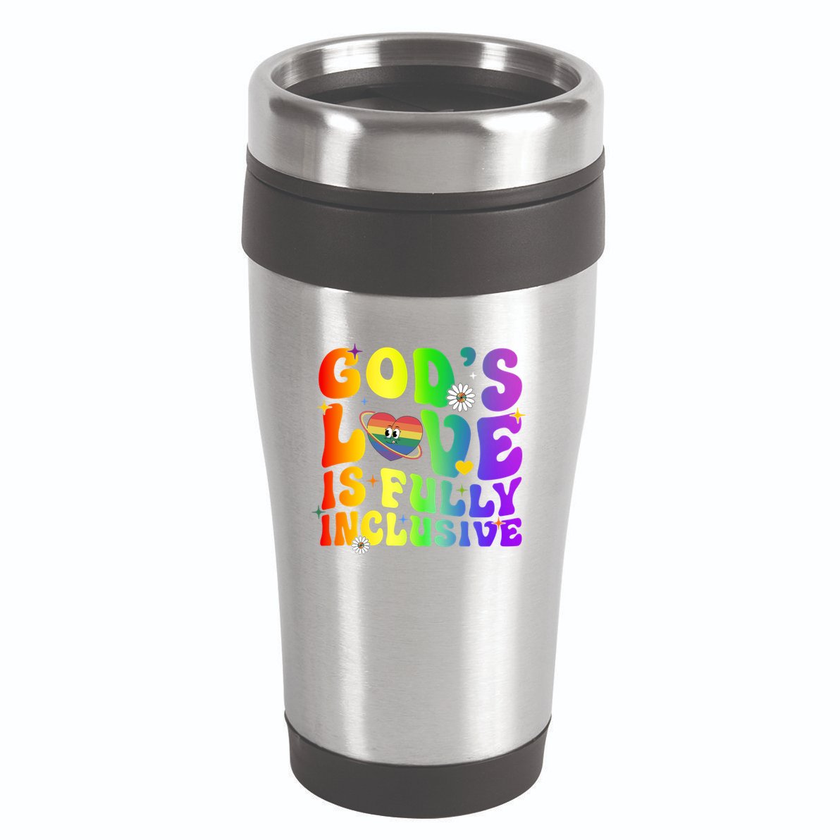 GodS Love Is Fully Inclusive Christian Jesus Lgbt Pride Meaningful Gift 16oz Travel Tumbler