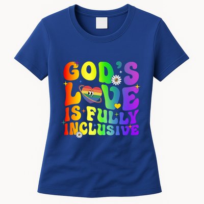 GodS Love Is Fully Inclusive Christian Jesus Lgbt Pride Meaningful Gift Womens T-Shirt