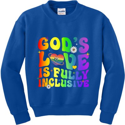 GodS Love Is Fully Inclusive Christian Jesus Lgbt Pride Meaningful Gift Kids Sweatshirt