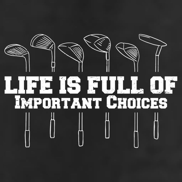 Golf Life Is Full Of Important Choices Funny Golfing Adult Drive Performance Visor