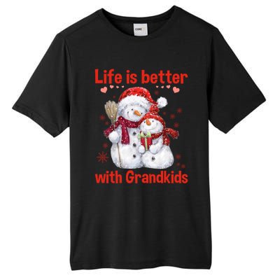 Grandma Life Is Just Better With Grand Christmas Snow Gift Tall Fusion ChromaSoft Performance T-Shirt