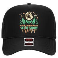 Gardeners Let It Grow Funny Garden Gardening High Crown Mesh Back Trucker Hat