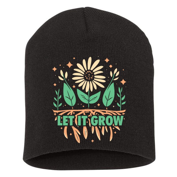 Gardeners Let It Grow Funny Garden Gardening Short Acrylic Beanie