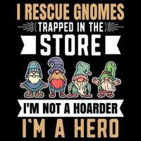 Garden Lover I Rescue Gnomes Not A Hoarder A Hero Gardener Stripe Pom Pom Beanie