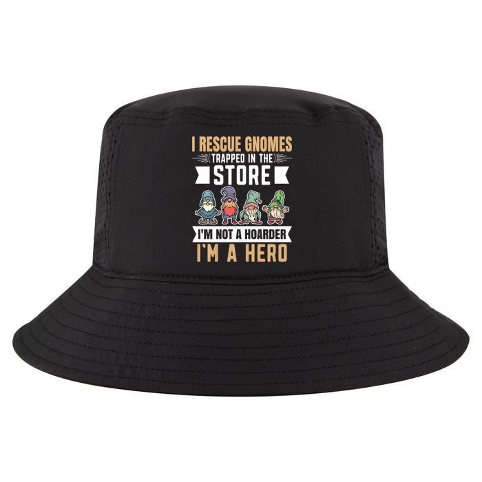 Garden Lover I Rescue Gnomes Not A Hoarder A Hero Gardener Cool Comfort Performance Bucket Hat