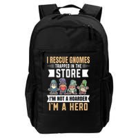 Garden Lover I Rescue Gnomes Not A Hoarder A Hero Gardener Backpack
