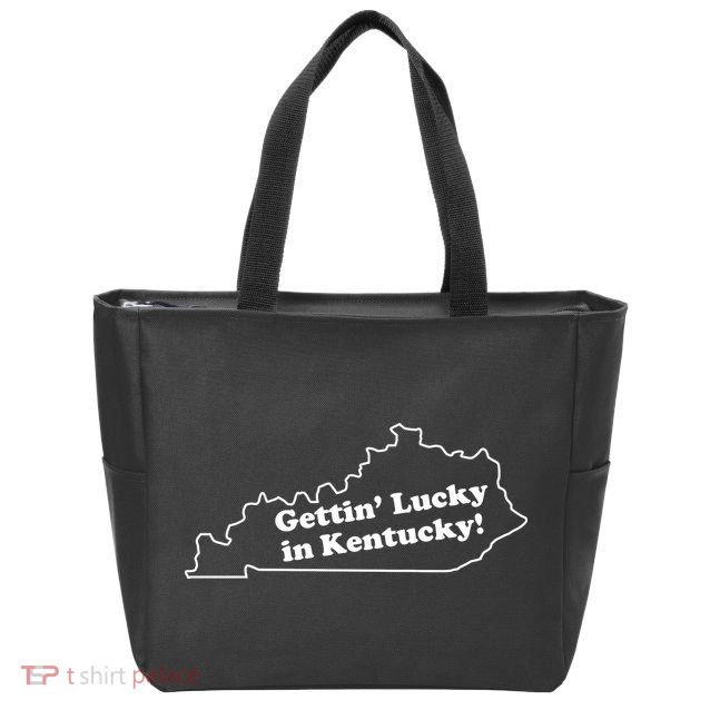 Gettin Lucky In Kentucky Cool Lucky In Kentucky Zip Tote Bag