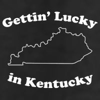 Gettin Lucky In Kentucky Cool Lucky In Kentucky 7 Panel Mesh Trucker Snapback Hat