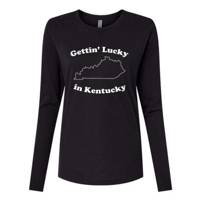 Gettin Lucky In Kentucky Cool Lucky In Kentucky Womens Cotton Relaxed Long Sleeve T-Shirt