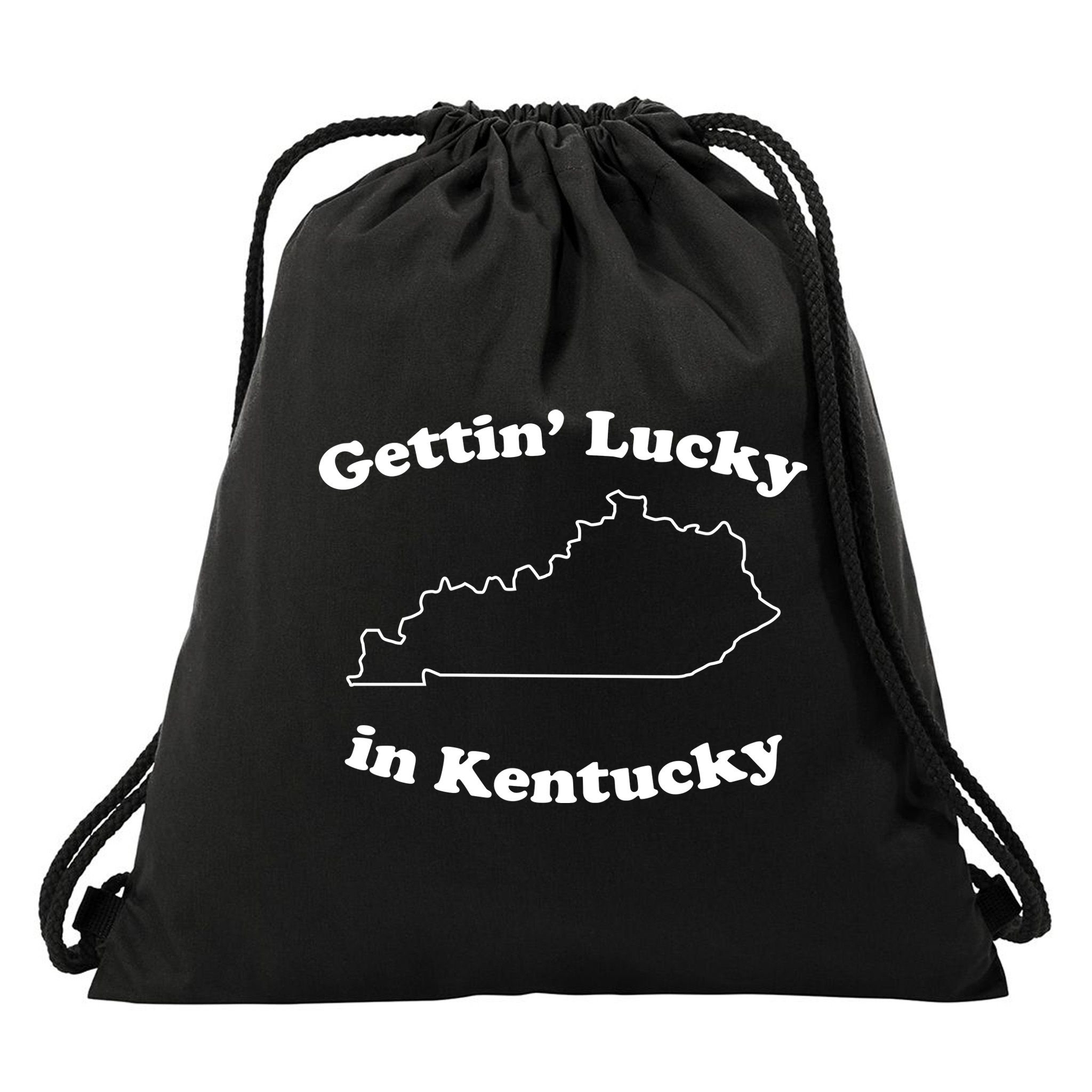 Gettin Lucky In Kentucky Cool Lucky In Kentucky Drawstring Bag